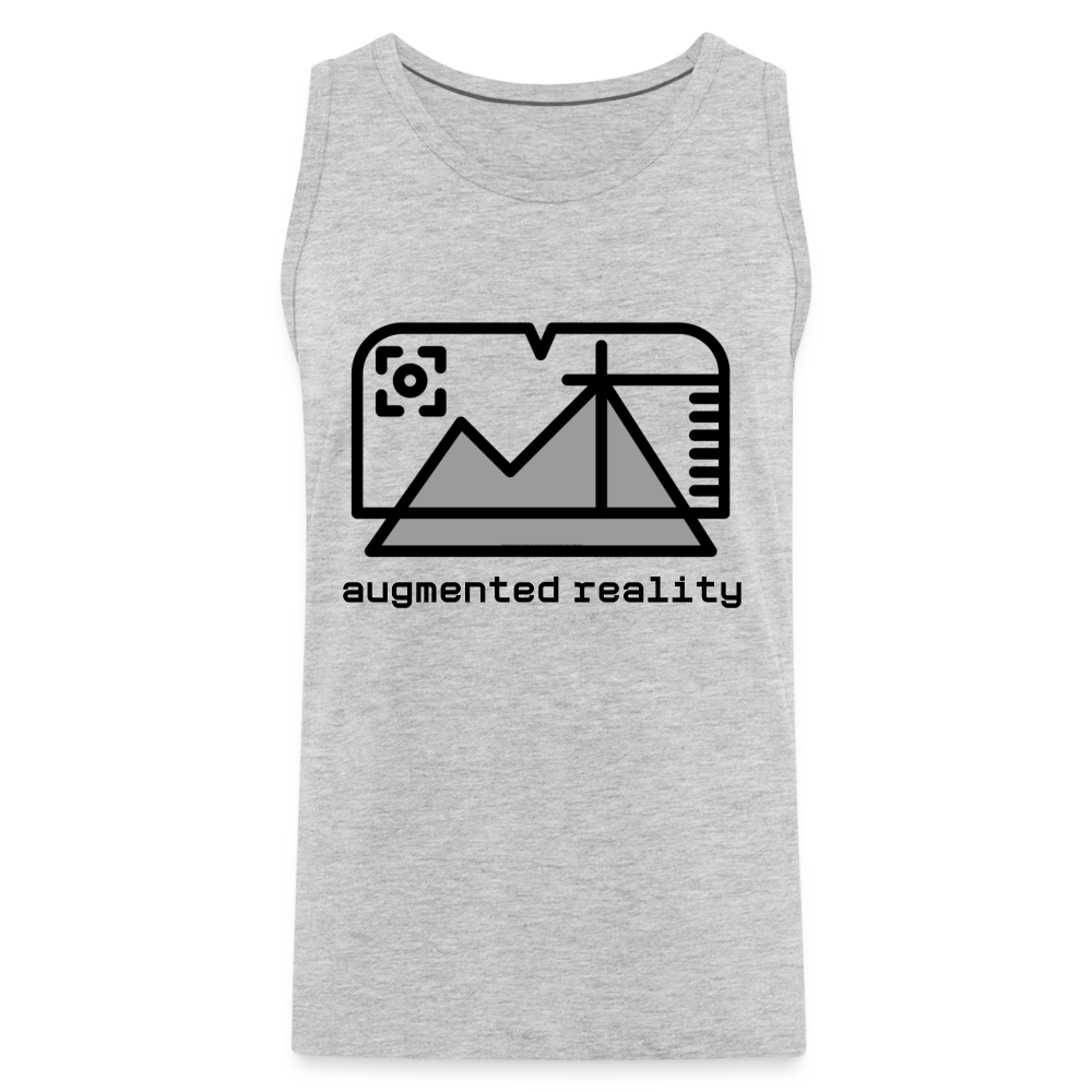 Customizable Augmented Reality Moji Men’s Premium Tank Top - Emoji.Express - heather gray