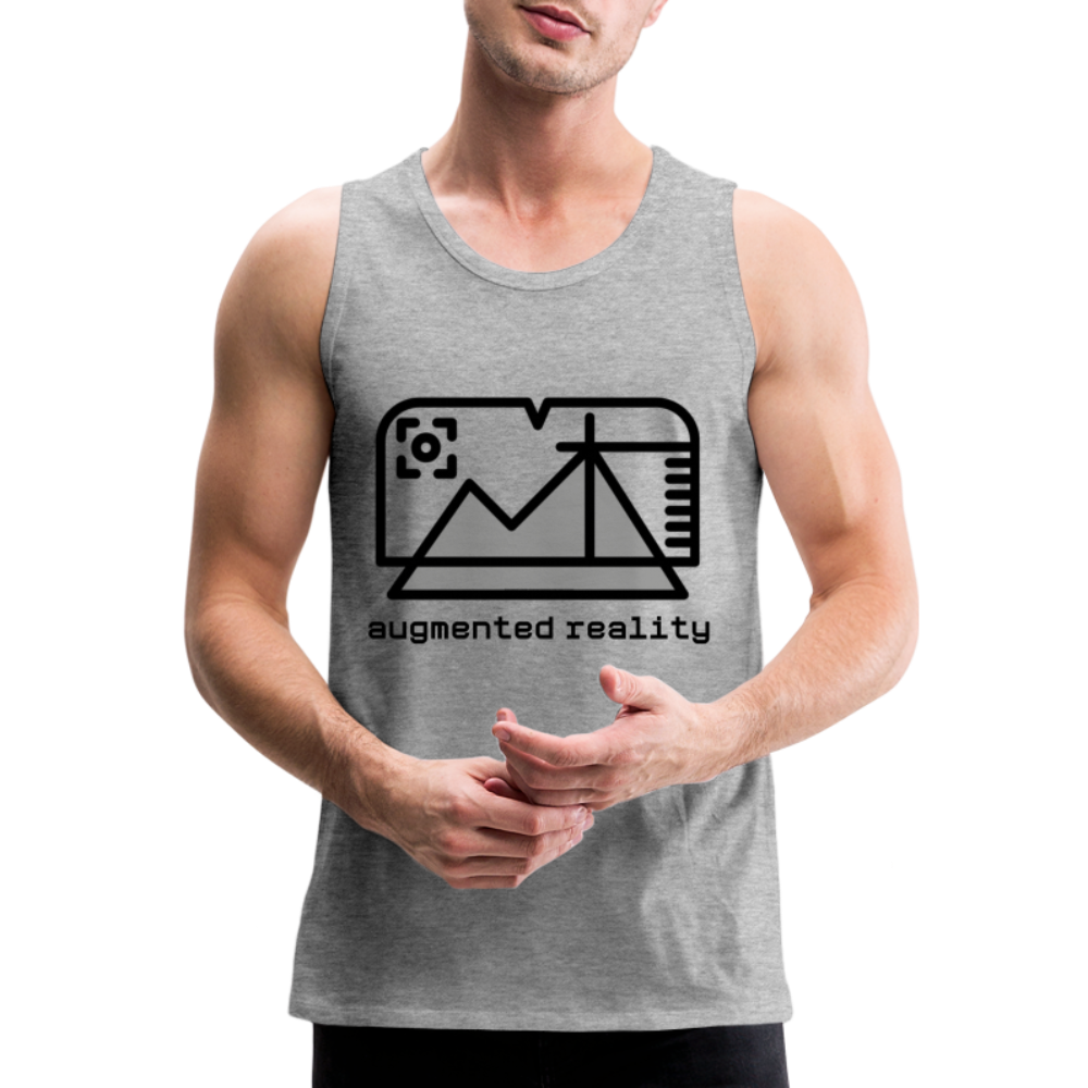 Customizable Augmented Reality Moji Men’s Premium Tank Top - Emoji.Express - heather gray