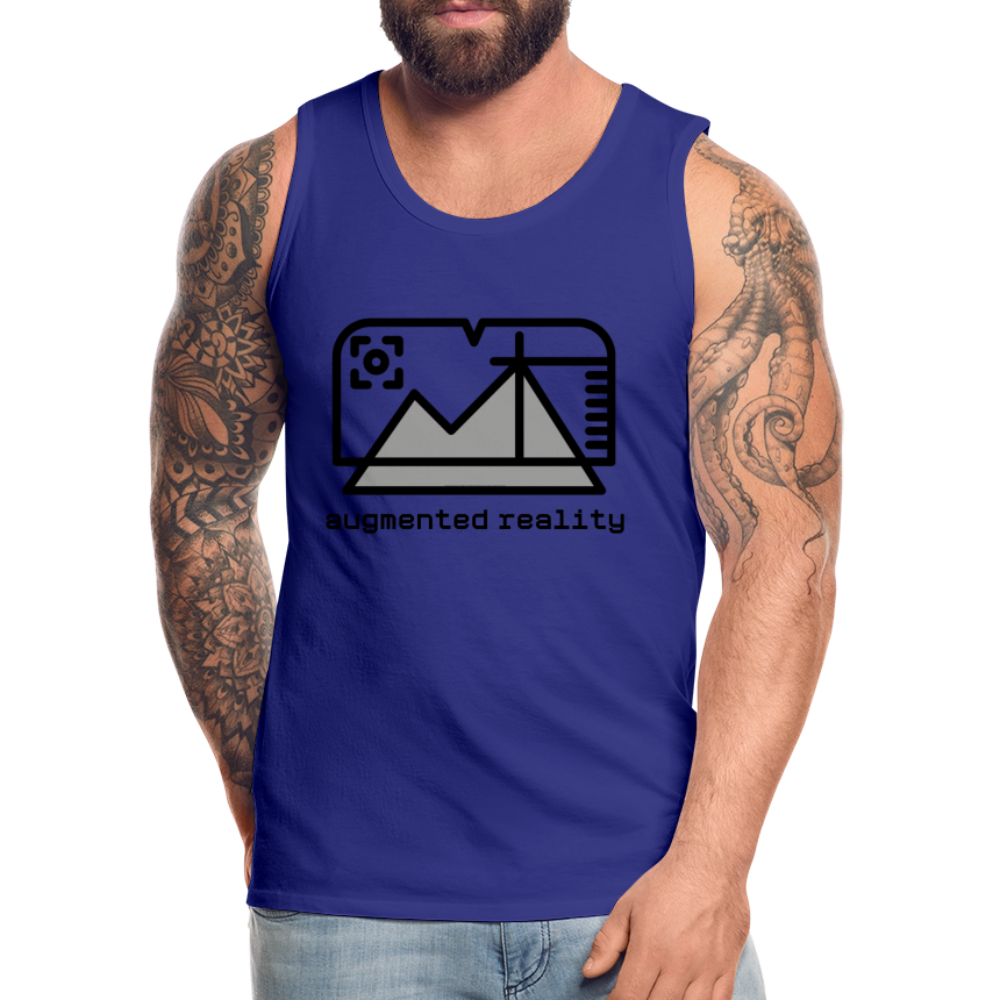 Customizable Augmented Reality Moji Men’s Premium Tank Top - Emoji.Express - royal blue