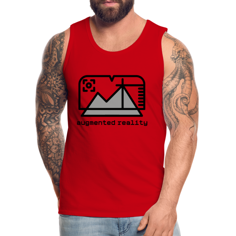 Customizable Augmented Reality Moji Men’s Premium Tank Top - Emoji.Express - red