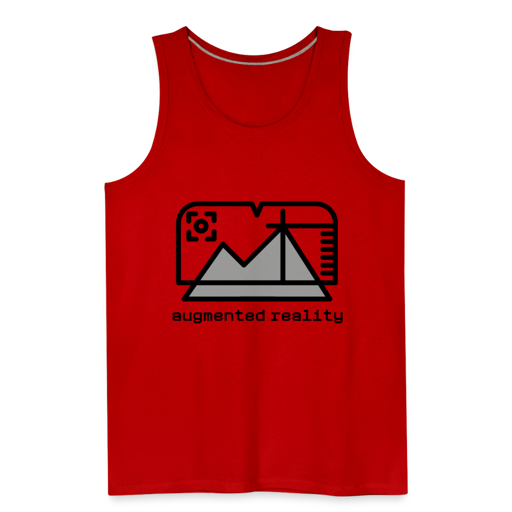 Customizable Augmented Reality Moji Men’s Premium Tank Top - Emoji.Express - red