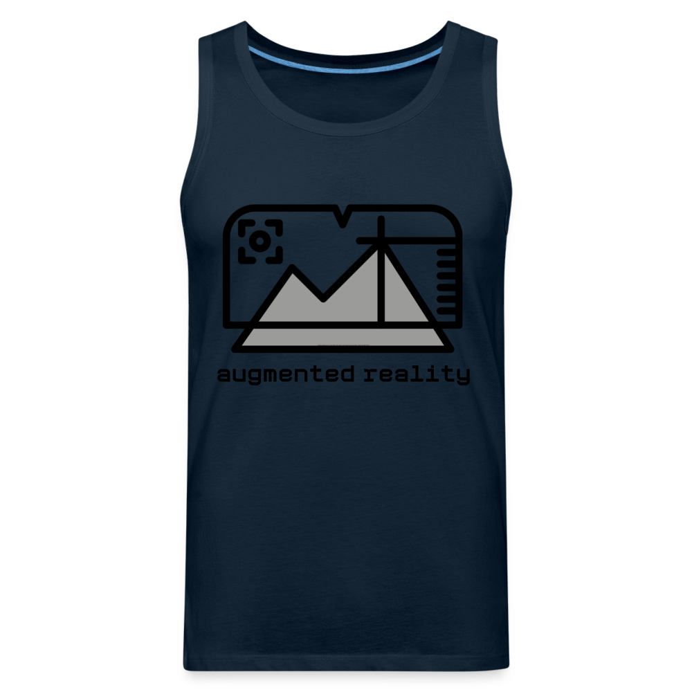 Customizable Augmented Reality Moji Men’s Premium Tank Top - Emoji.Express - deep navy
