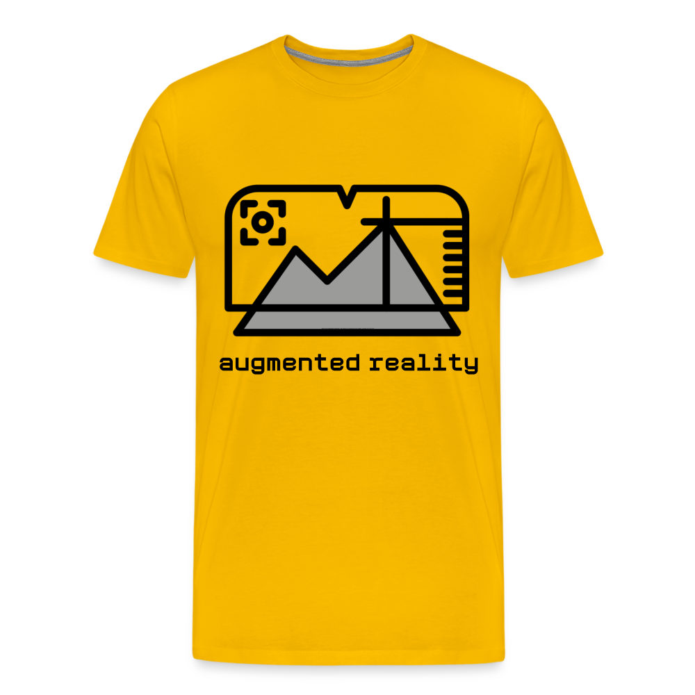 Customizable Augmented Reality Moji Men’s Premium T-Shirt - Emoji.Express - sun yellow