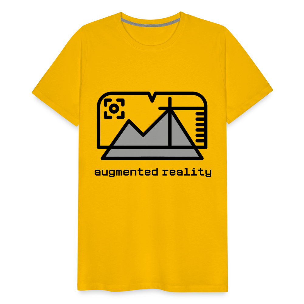 Customizable Augmented Reality Moji Men’s Premium T-Shirt - Emoji.Express - sun yellow