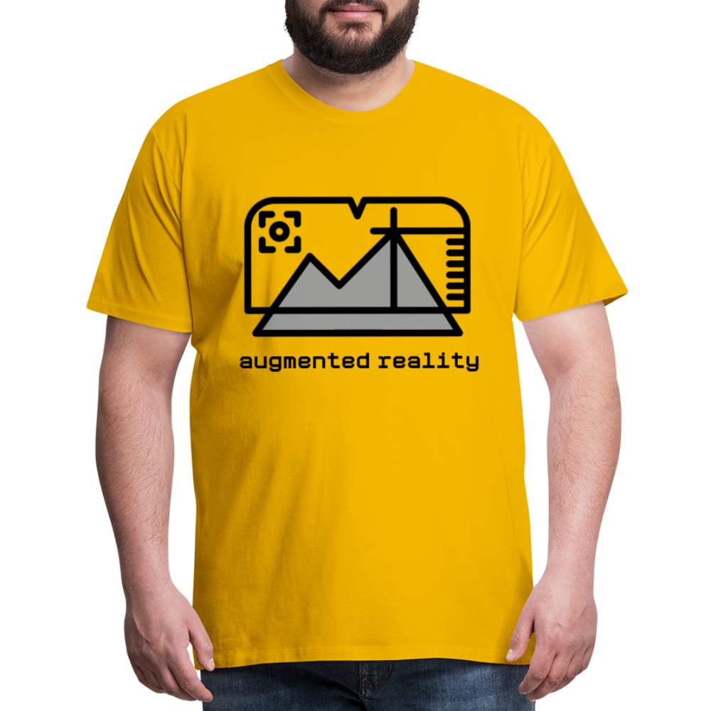 Customizable Augmented Reality Moji Men’s Premium T-Shirt - Emoji.Express - sun yellow