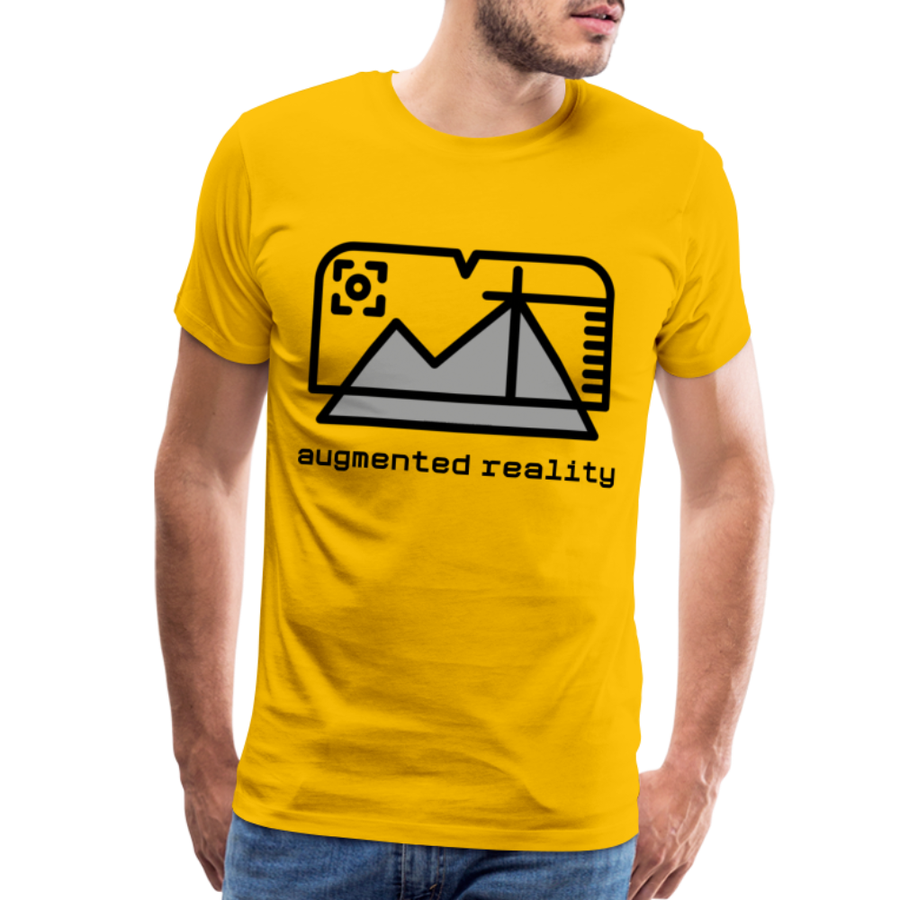 Customizable Augmented Reality Moji Men’s Premium T-Shirt - Emoji.Express - sun yellow
