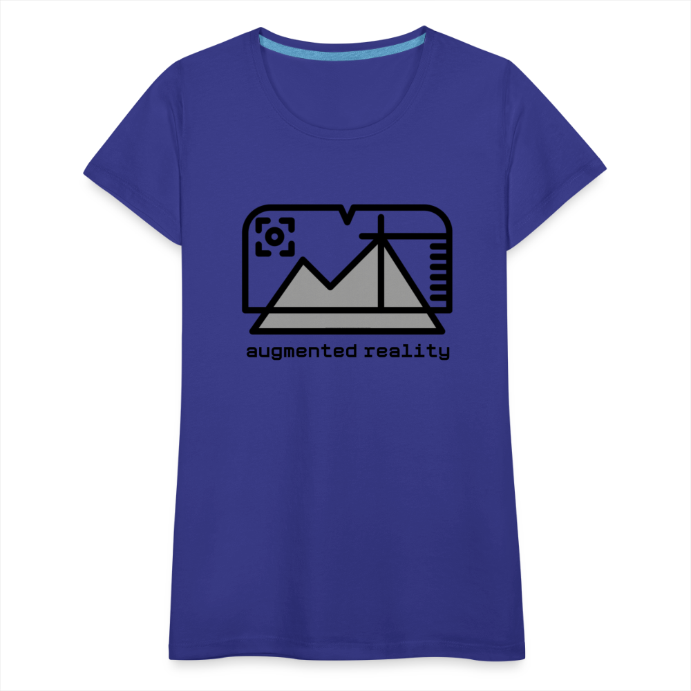 Customizable Augmented Reality Moji + "Augmented Reality" Text Women's Cut Premium T-Shirt - Emoji.Express - royal blue