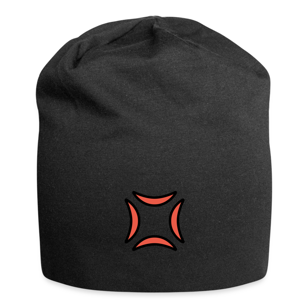 Customizable Anger Symbol Moji Jersey Beanie - Emoji.Express - black