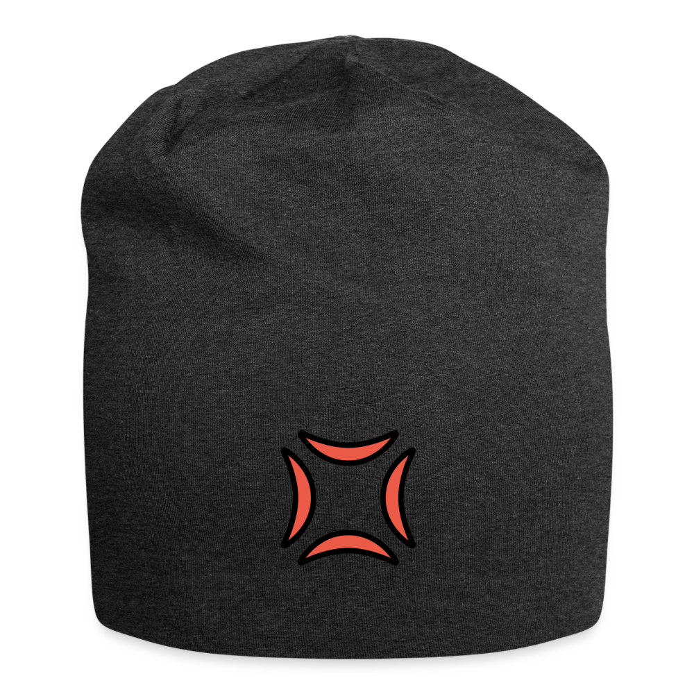 Customizable Anger Symbol Moji Jersey Beanie - Emoji.Express - charcoal grey