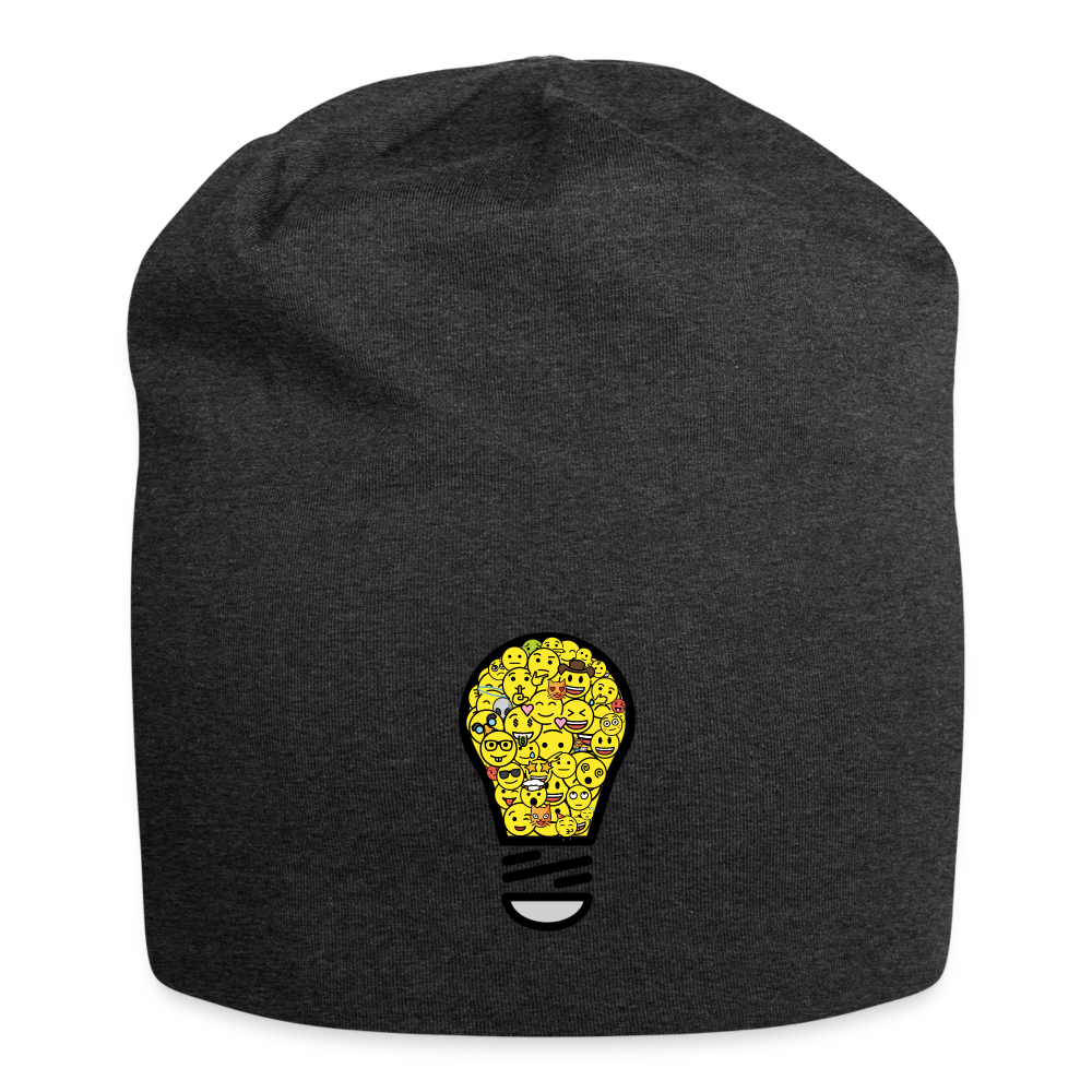 Customizable Crowdsourced Moji Jersey Beanie - Emoji.Express - charcoal grey