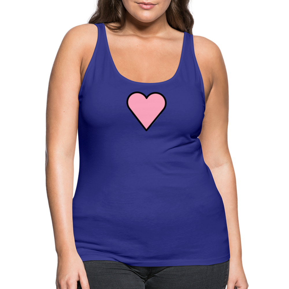 Customizable Pink Heart Women’s Cut Premium Tank Top - Emoji.Express - royal blue