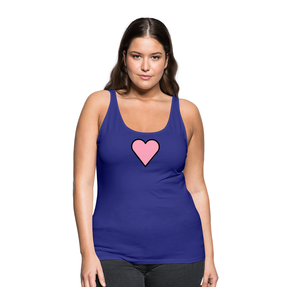 Customizable Pink Heart Women’s Cut Premium Tank Top - Emoji.Express - royal blue