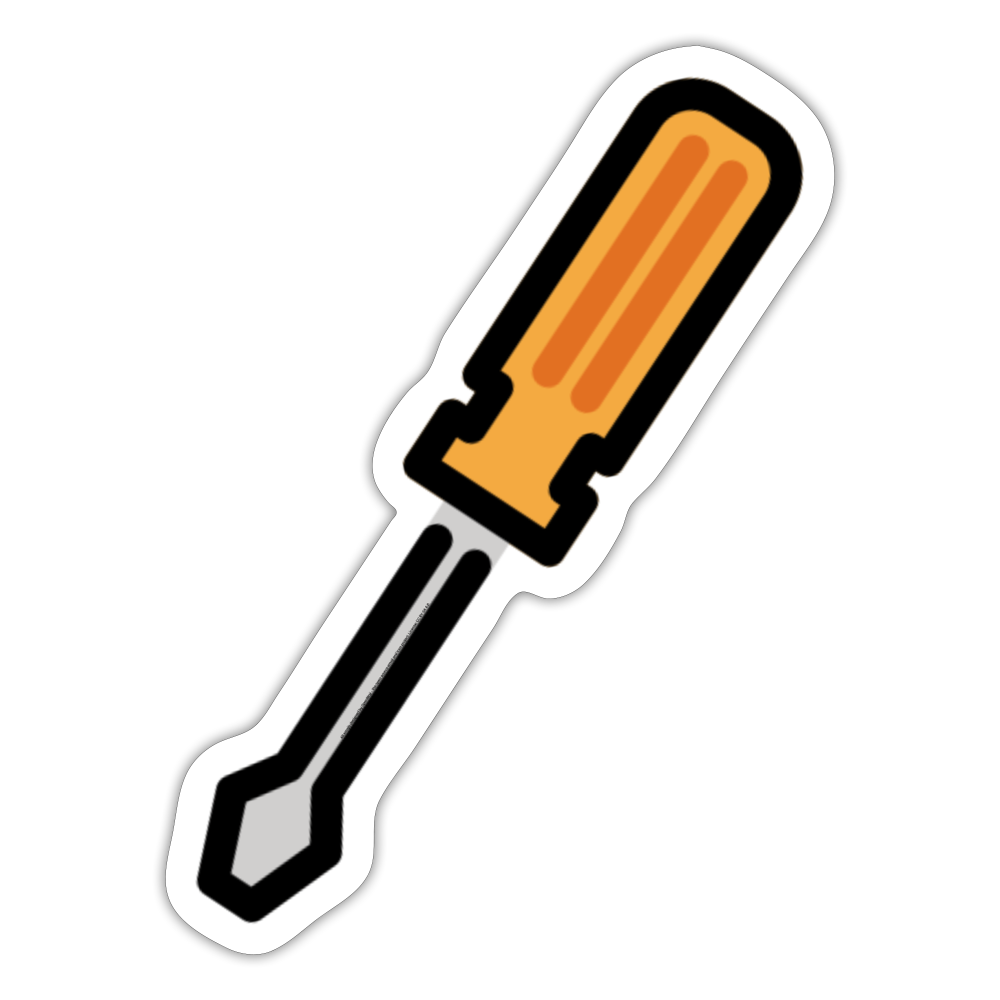 Screwdriver Moji Sticker - Emoji.Express - white glossy