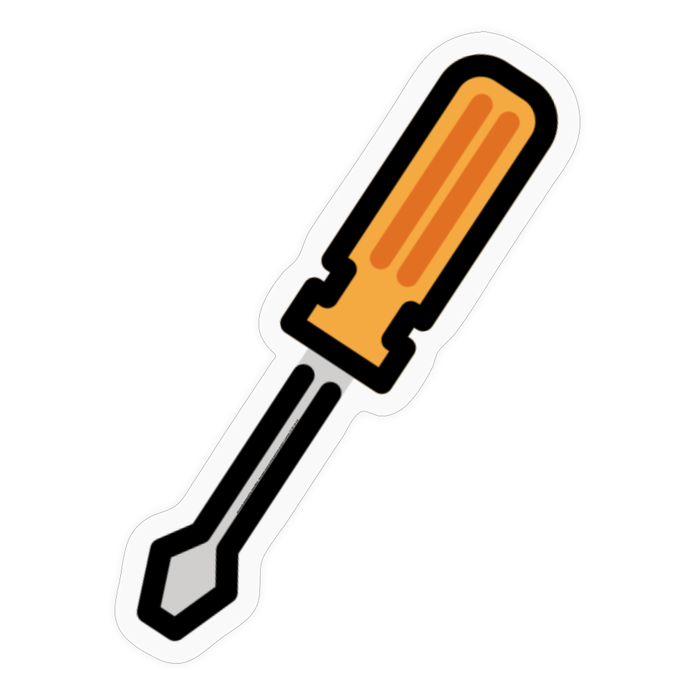 Screwdriver Moji Sticker - Emoji.Express - transparent glossy