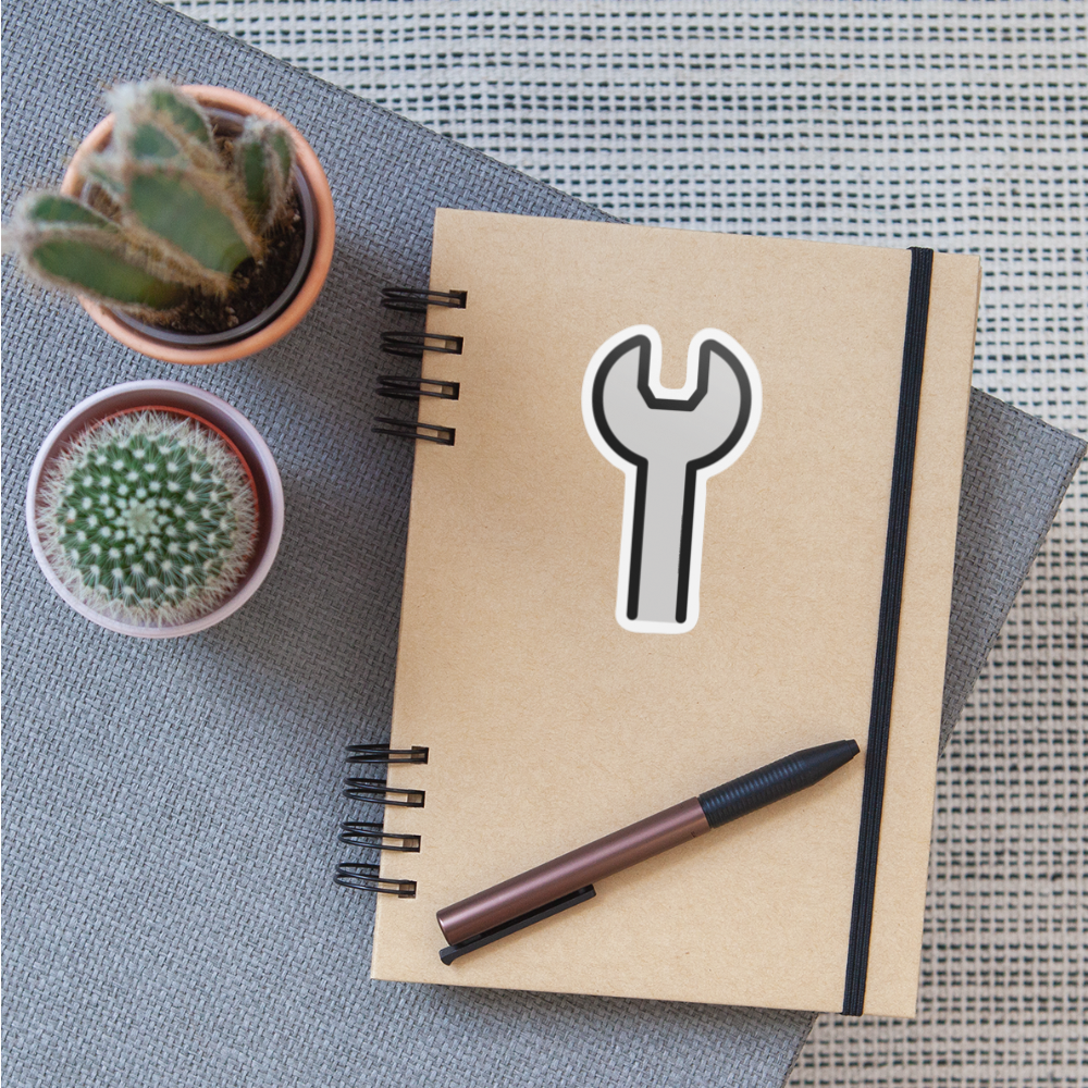 Wrench Moji Sticker - Emoji.Express - white matte
