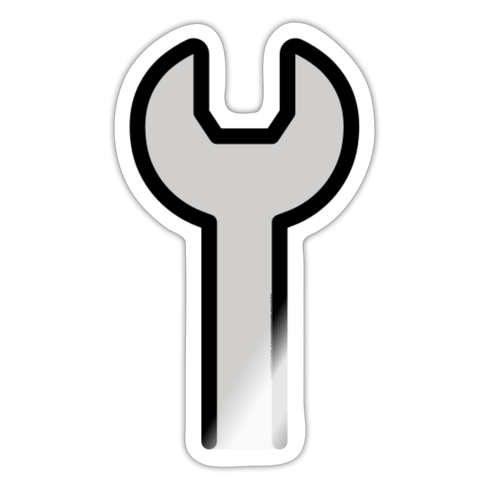 Wrench Moji Sticker - Emoji.Express - white glossy