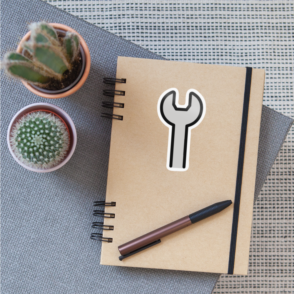 Wrench Moji Sticker - Emoji.Express - white glossy