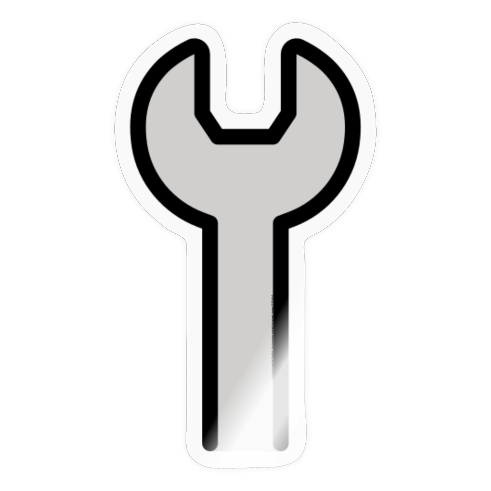 Wrench Moji Sticker - Emoji.Express - transparent glossy