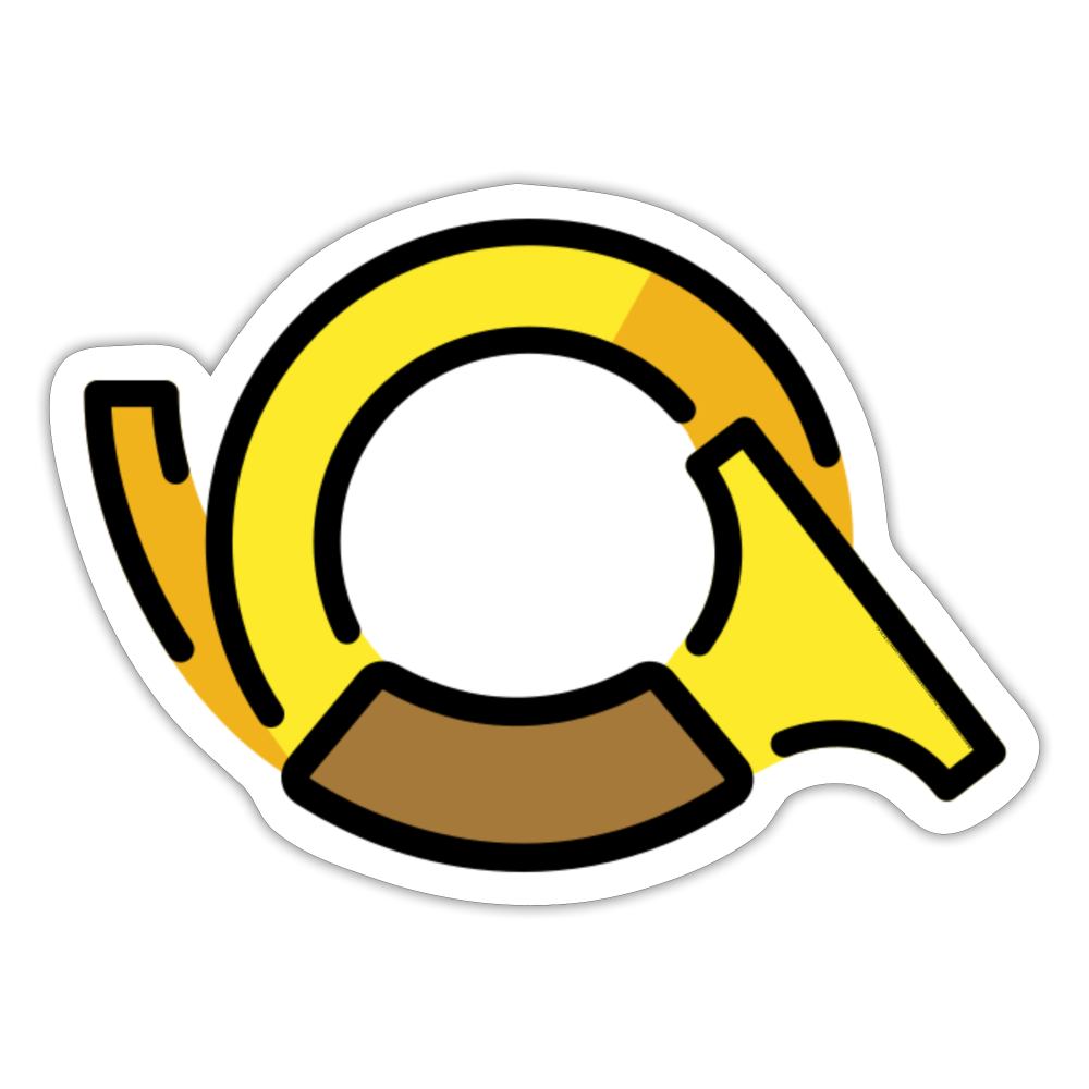Postal Horn Moji Sticker - Emoji.Express - white matte
