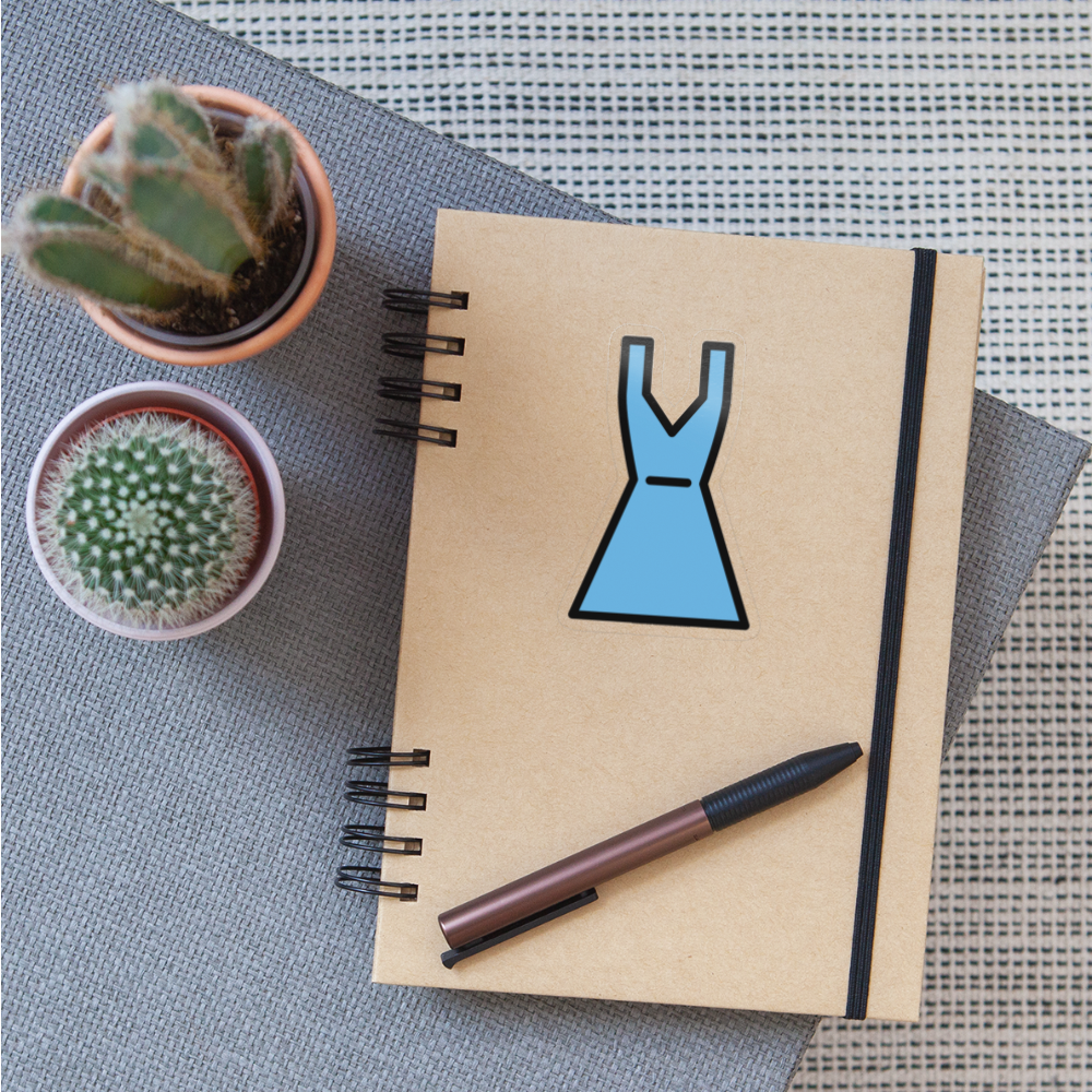 Dress Moji Sticker - Emoji.Express - transparent glossy