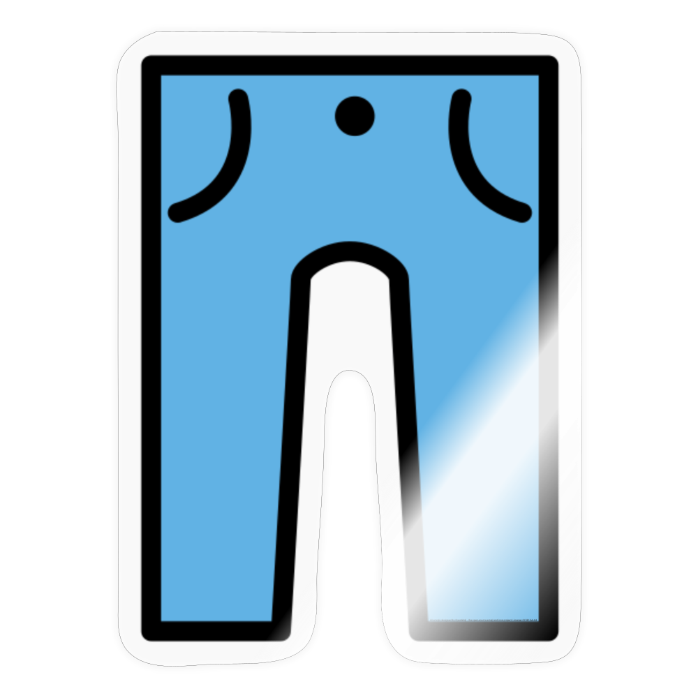 Jeans Moji Sticker - Emoji.Express - transparent glossy