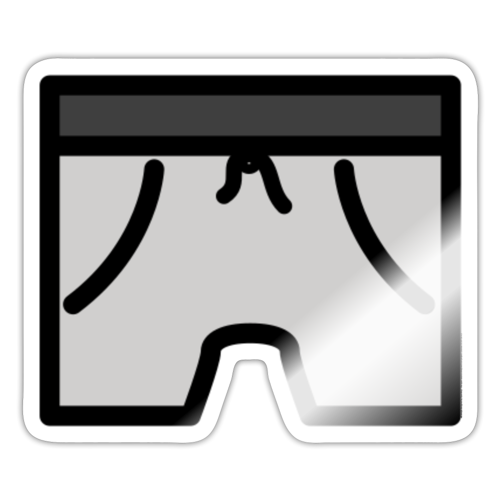 Shorts Moji Sticker - Emoji.Express - white glossy