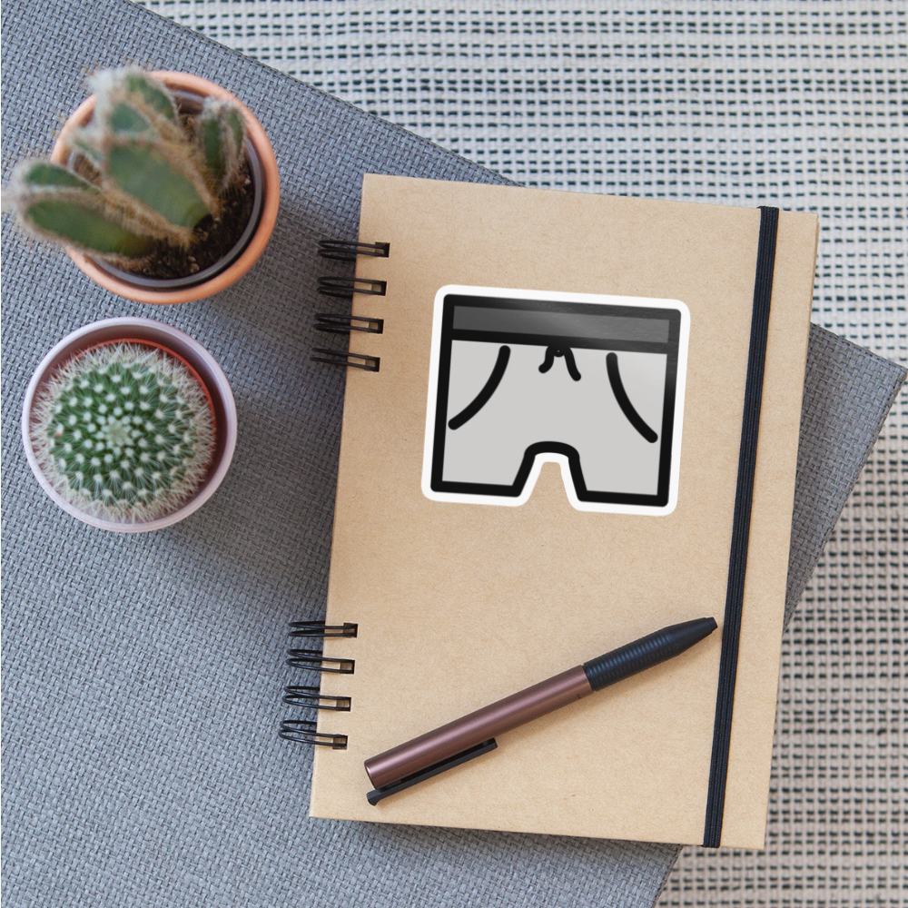 Shorts Moji Sticker - Emoji.Express - white glossy