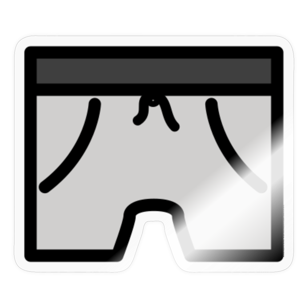 Shorts Moji Sticker - Emoji.Express - transparent glossy