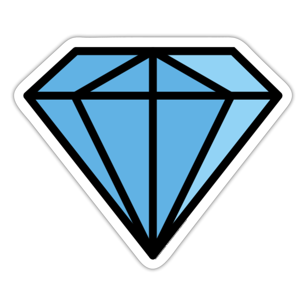 Gem stone Moji Sticker - Emoji.Express - white matte