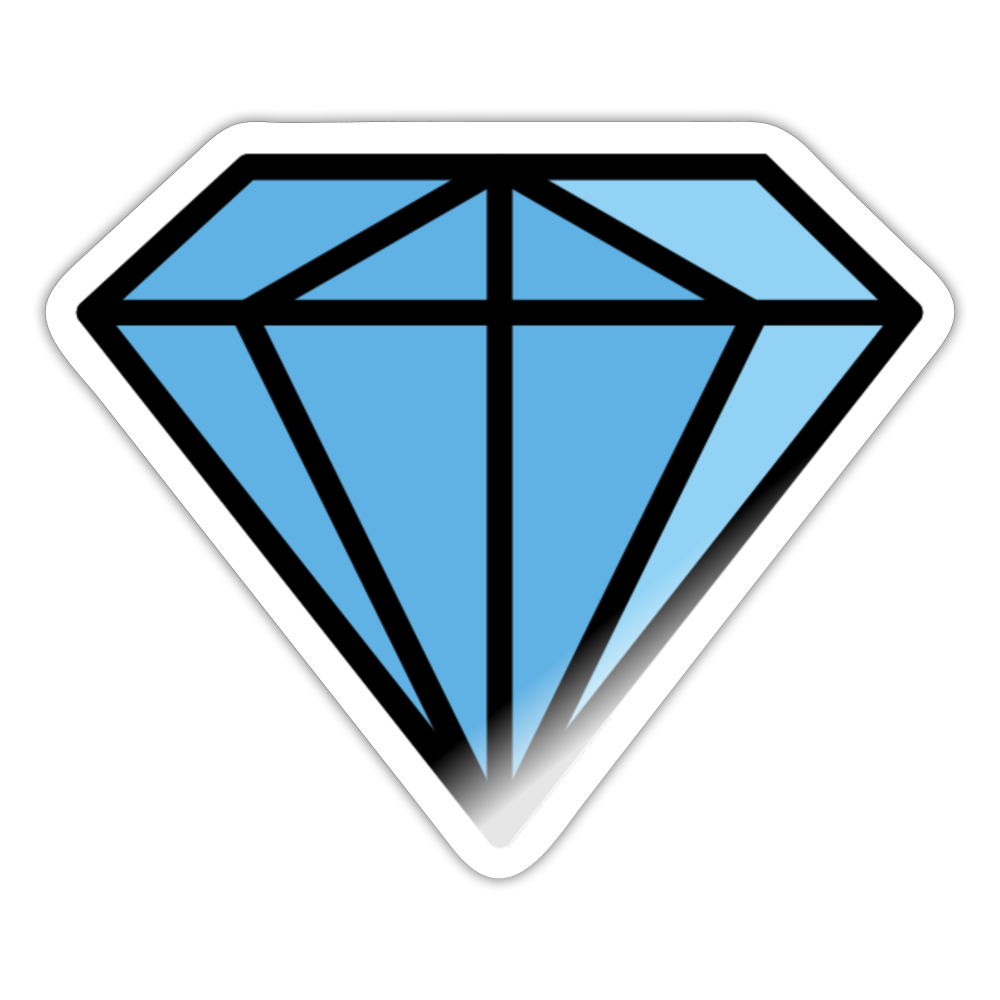Gem stone Moji Sticker - Emoji.Express - white glossy