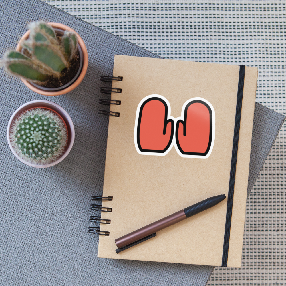 Gloves Moji Sticker - Emoji.Express - white glossy