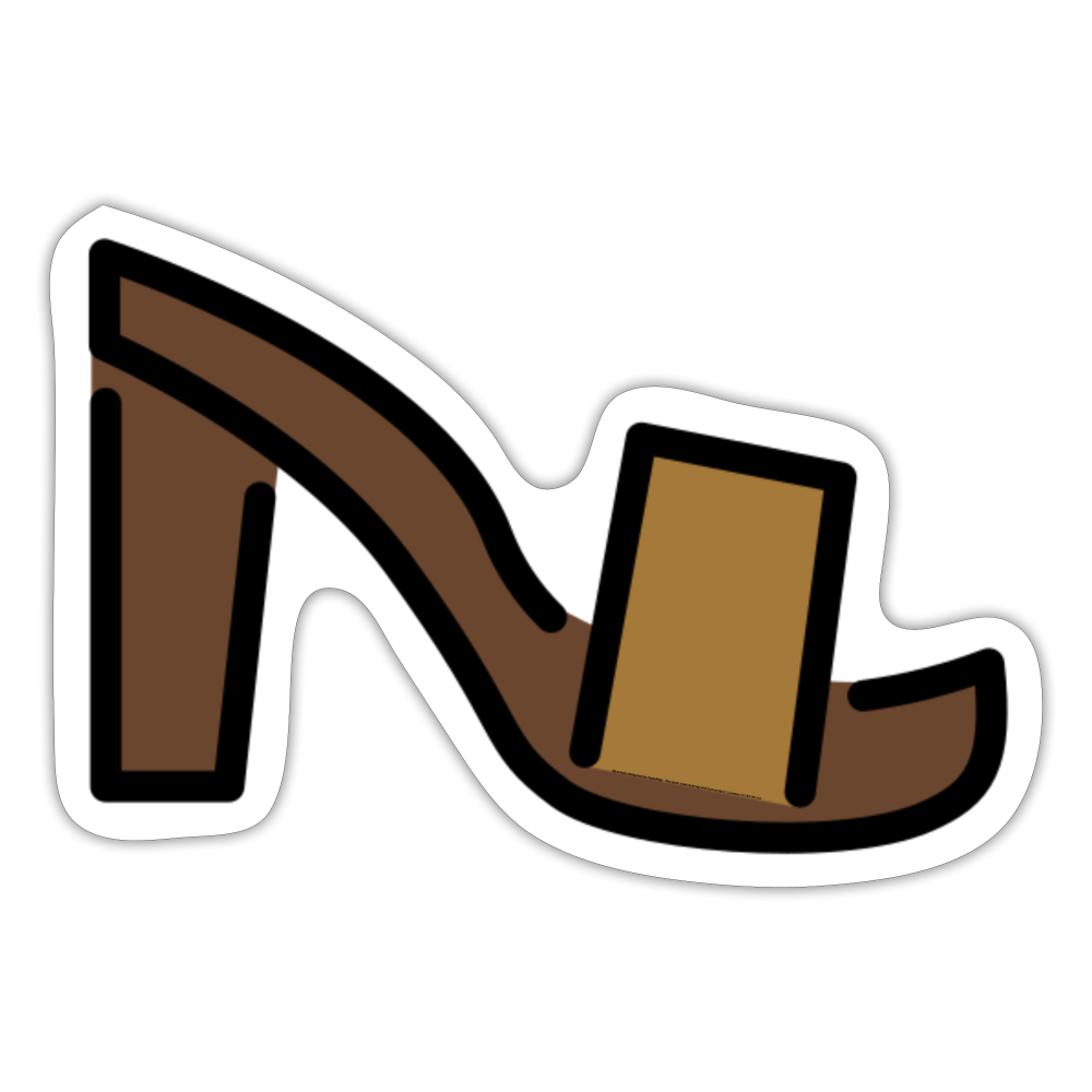 Woman's Sandal Moji Sticker - Emoji.Express - white matte