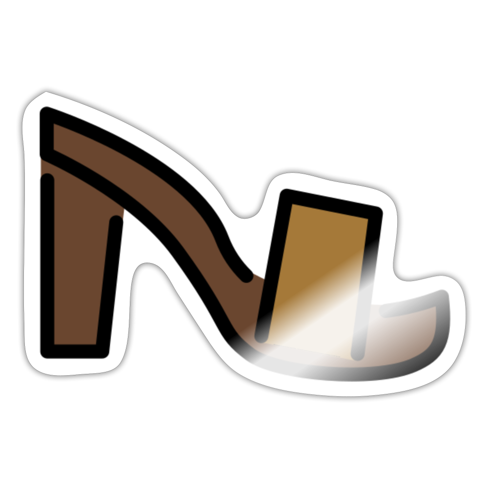 Woman's Sandal Moji Sticker - Emoji.Express - white glossy