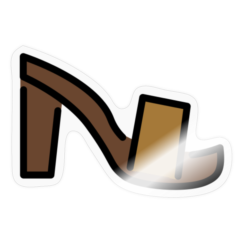Woman's Sandal Moji Sticker - Emoji.Express - transparent glossy
