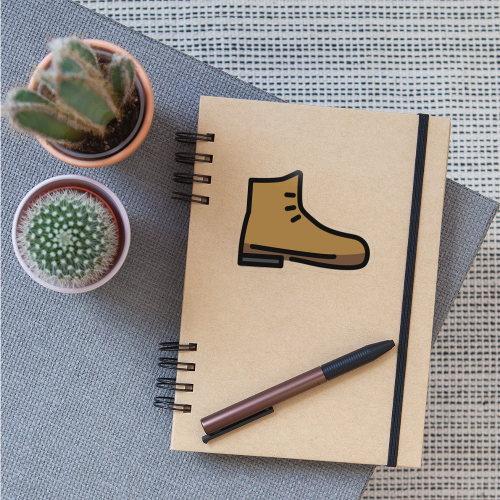 Hiking Boot Moji Sticker - Emoji.Express - transparent glossy