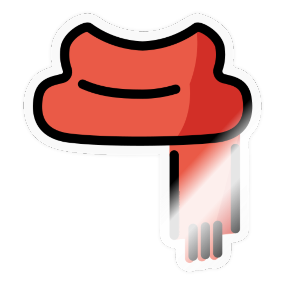 Scarf Moji Sticker - Emoji.Express - transparent glossy