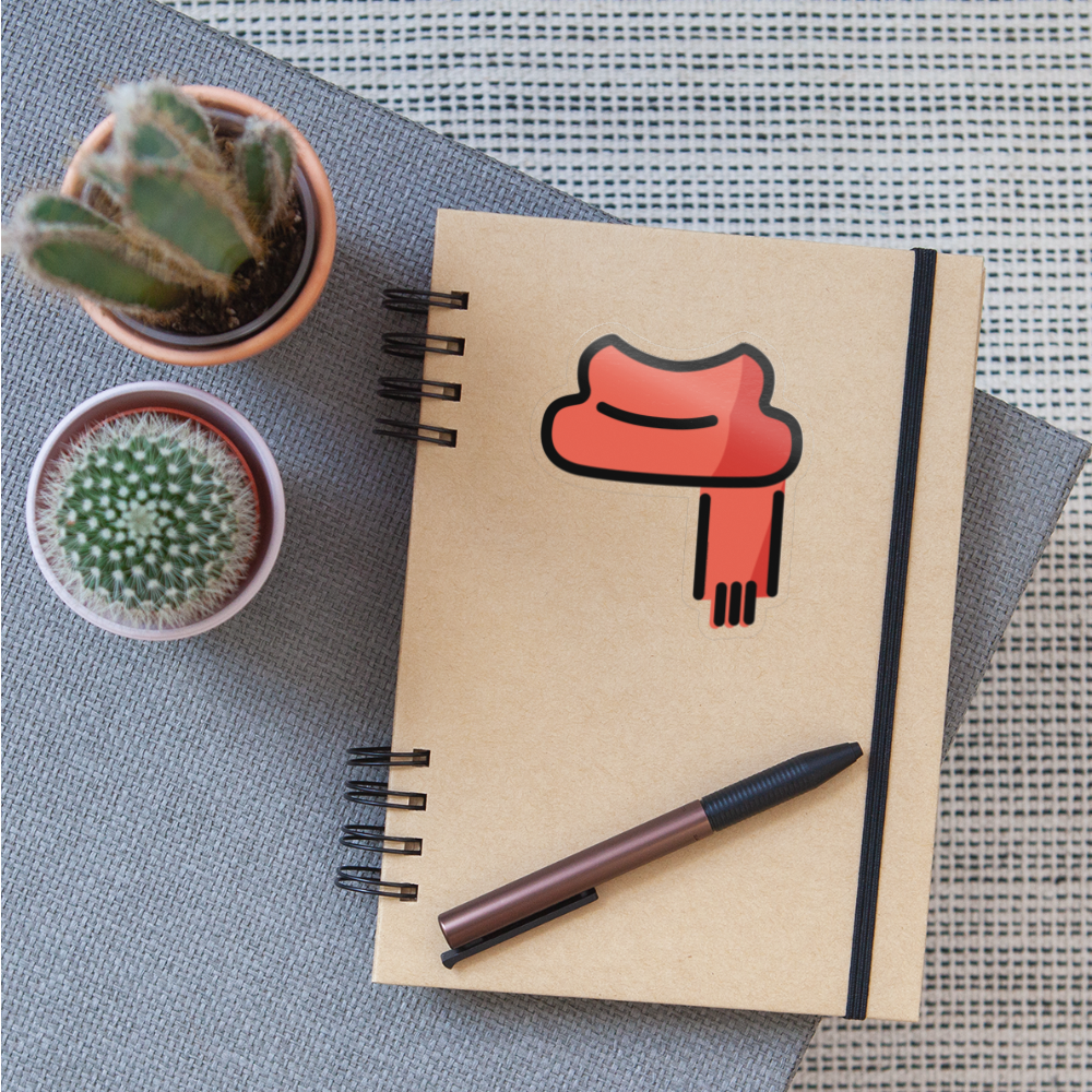 Scarf Moji Sticker - Emoji.Express - transparent glossy