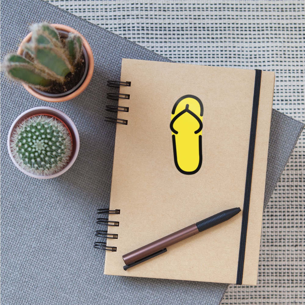 Thong Sandal Moji Sticker - Emoji.Express - transparent glossy
