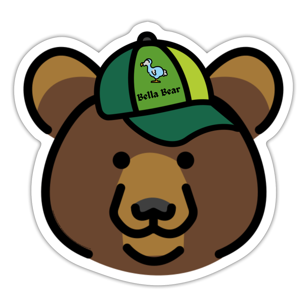 Emoji Expression: Bella Bear Moji Character - Emoji.Express - white matte