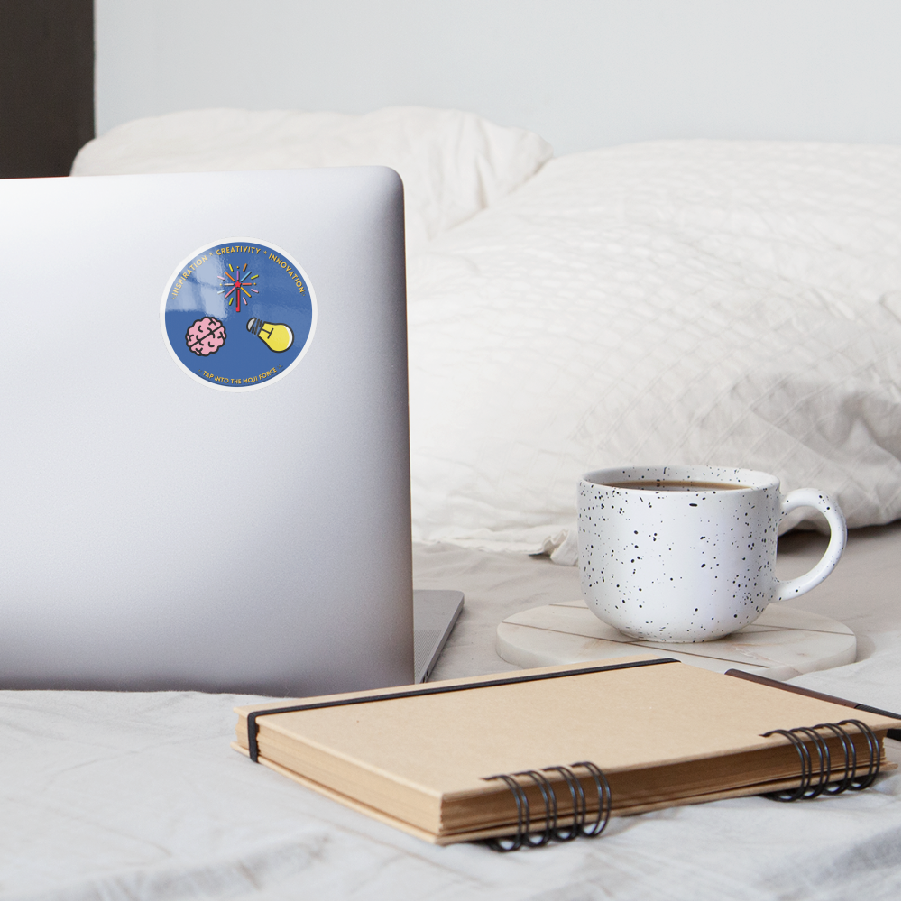 Emoji Expression: Tap into the Moji Force Sticker - Emoji.Express - white glossy