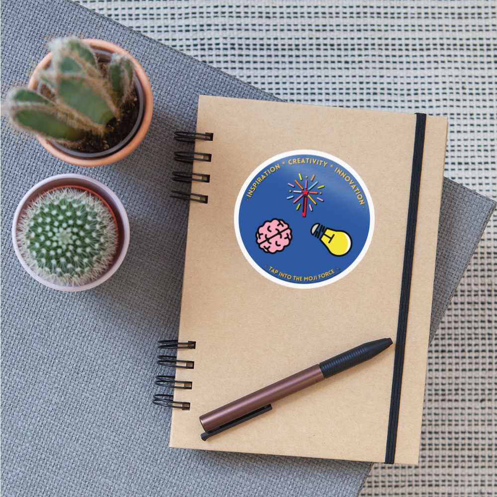 Emoji Expression: Tap into the Moji Force Sticker - Emoji.Express - white glossy