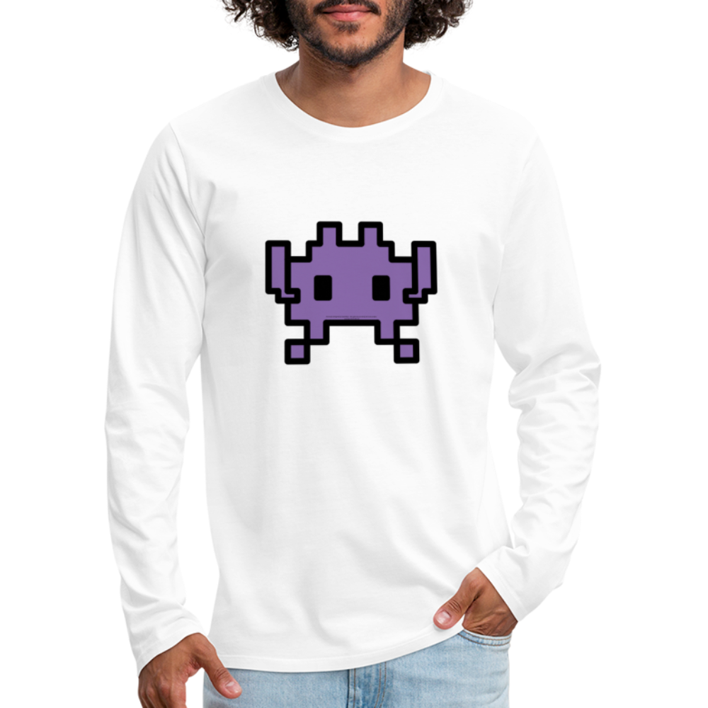 Customizable Alien Monster Moji Men's Premium Long Sleeve T-Shirt - Emoji.Express - white
