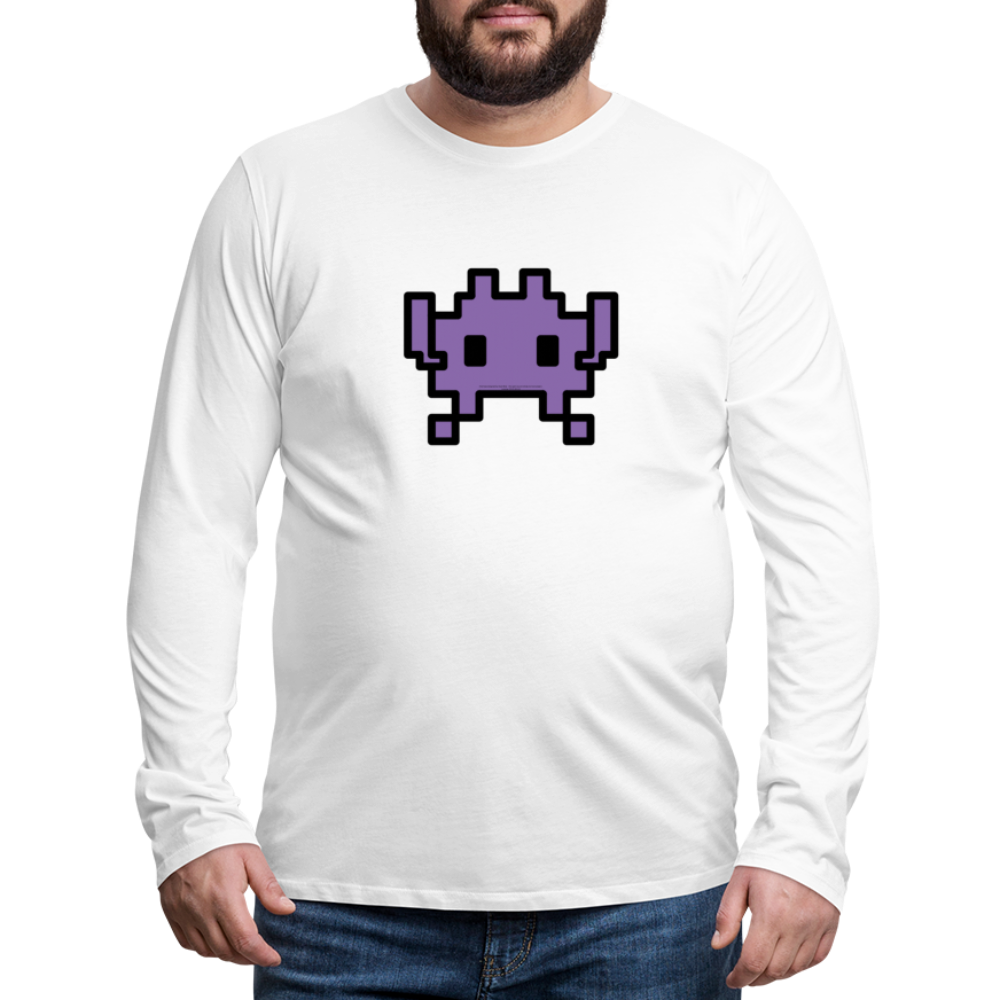 Customizable Alien Monster Moji Men's Premium Long Sleeve T-Shirt - Emoji.Express - white