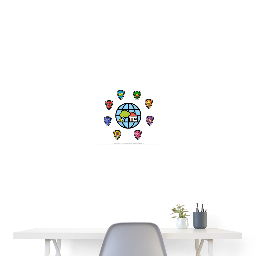 Emoji Expression: Everybody Wants to Change the World (White) Poster 16x16 - Emoji.Express - white