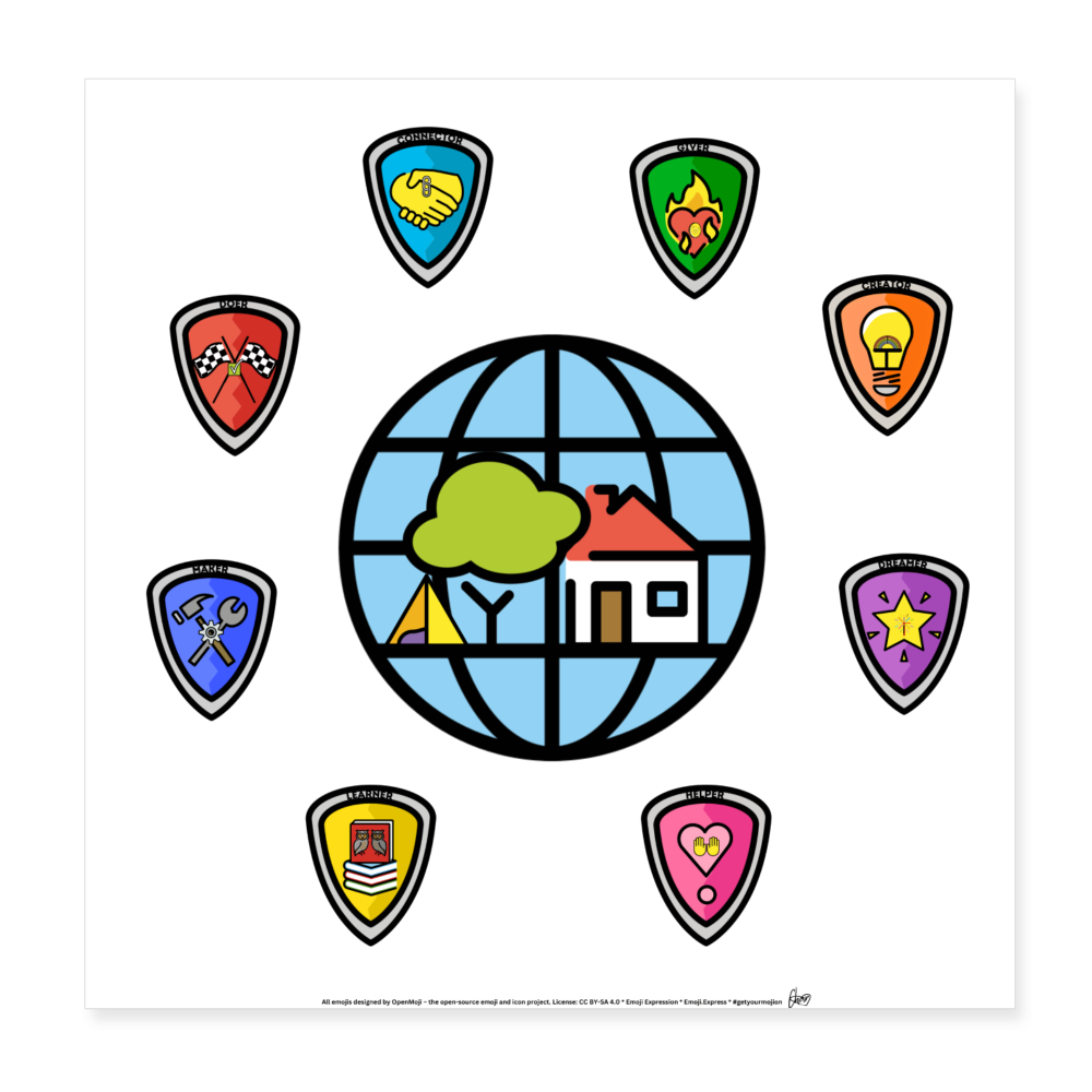 Emoji Expression: Everybody Wants to Change the World (White) Poster 8x8 - Emoji.Express - white