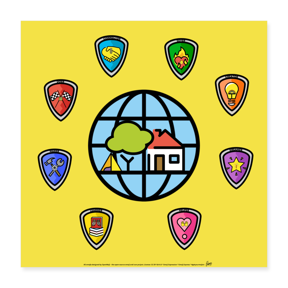 Emoji Expression: Everybody Wants to Change the World (Yellow) Poster 16x16 - Emoji.Express - white