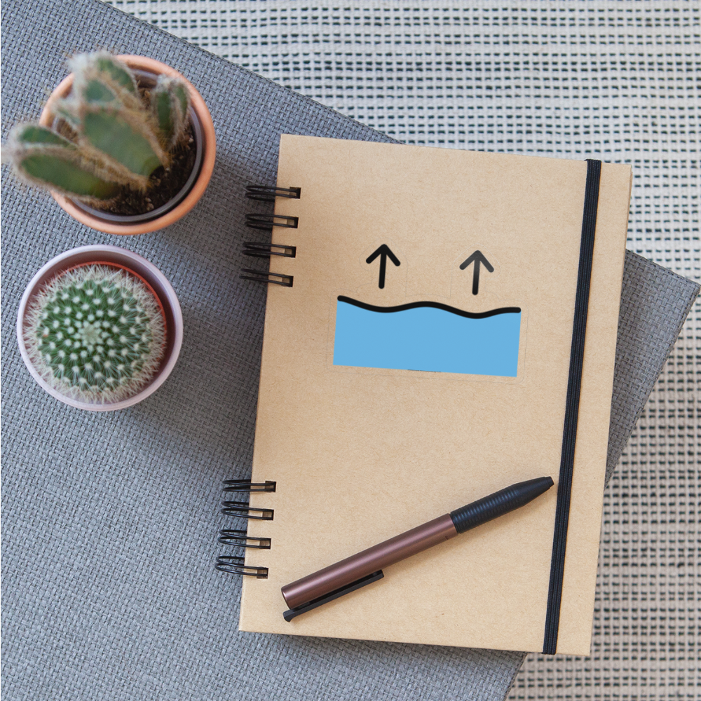 Sea Level Rise Moji Sticker - Emoji.Express - transparent glossy