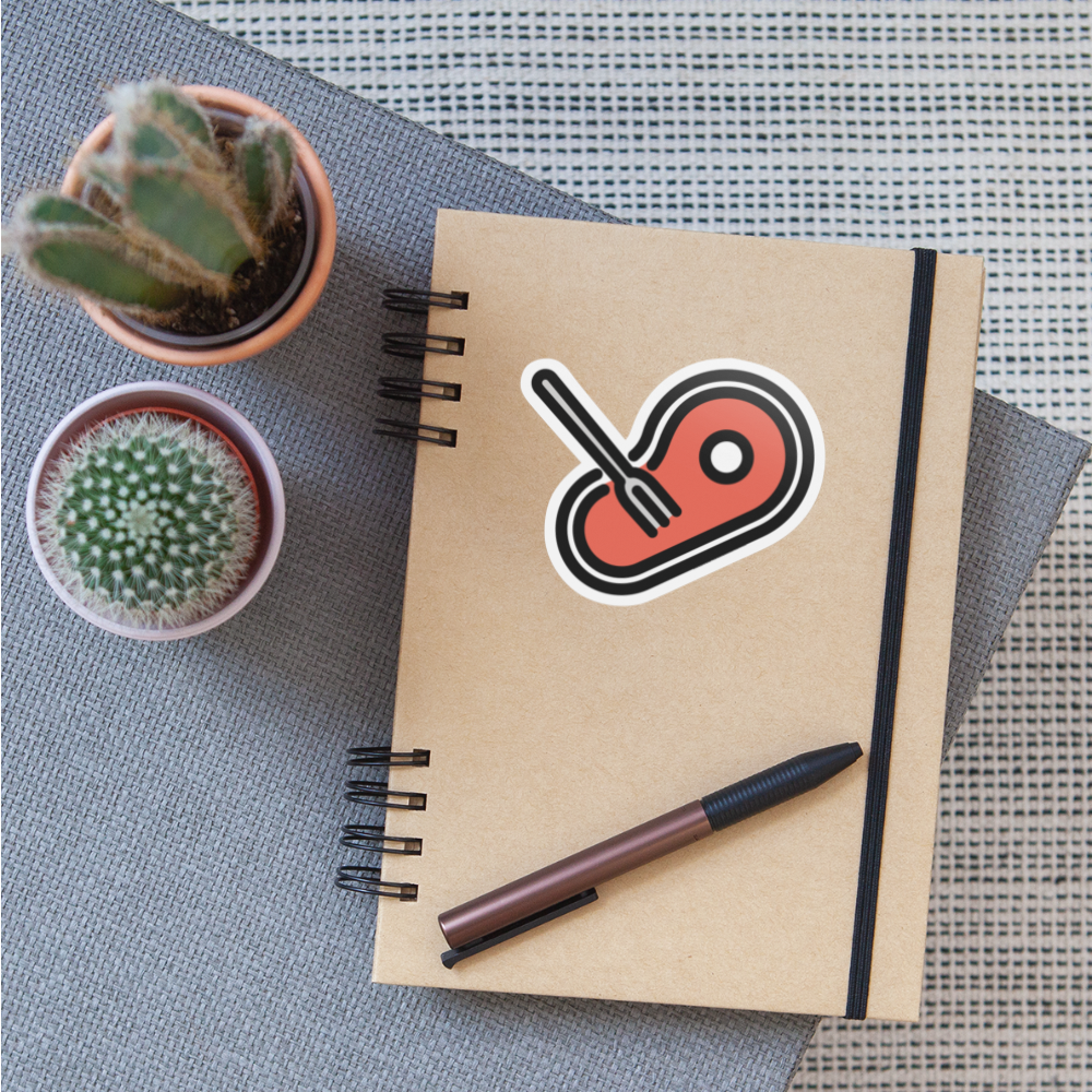 Meat Consumption Moji Sticker - Emoji.Express - white matte