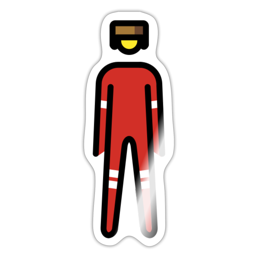 Polar Explorer Man Moji Sticker - Emoji.Express - white glossy
