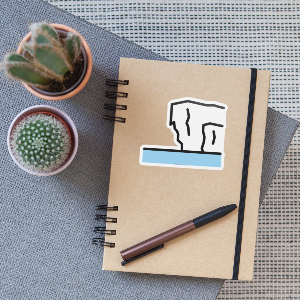 Ice Shelf Moji Sticker - Emoji.Express - white matte